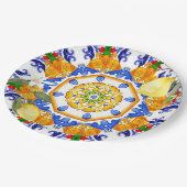 シチリアスタイル、レモン、マジョリカ ペーパープレート (アングル)