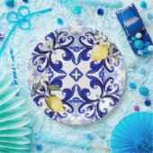 シチリアスタイル、レモン、マジョリカ ペーパープレート (パーティー)