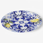 シチリアスタイル、レモン、マジョリカ ペーパープレート (アングル)