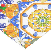 シチリアスタイル、レモン、マジョリカ ミディアムテーブルランナー (コーナー)