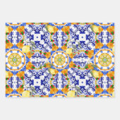 シチリアスタイル、レモン、マジョリカ ラッピングペーパーシート (正面2)