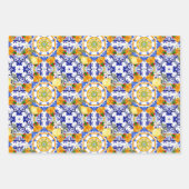 シチリアスタイル、レモン、マジョリカ ラッピングペーパーシート (正面)