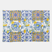 シチリアスタイル，夏の芸術 キッチンタオル (横)