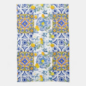 シチリアスタイル，夏の芸術 キッチンタオル (縦)