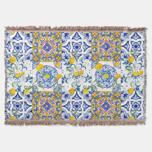 シチリアスタイル，夏の芸術   スローブランケット (正面)