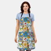 シチリアスタイル、夏アート、レモン エプロン (着用した状態)