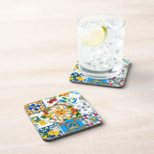 シチリアスタイル、夏アート、レモン コースター (右側)