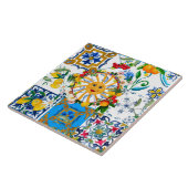 シチリアスタイル、夏アート、レモン タイル (側面)