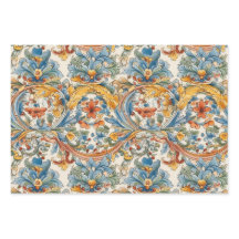 シチリアセラミックスフローラタイル装飾紙