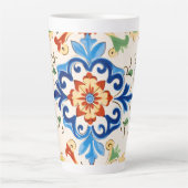 シチリアタイル模様 カフェラテマグ (正面)