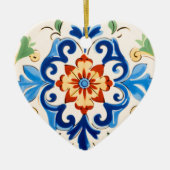 シチリアタイル模様 セラミックオーナメント (正面)