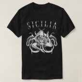 シチリアトリナクリアイタリアへのギフト誇りを持ったシリアーノ Tシャツ (デザイン正面)
