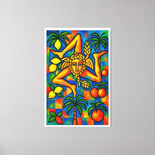 シチリアトリナクリアパブロスタイル キャンバスプリント (正面)