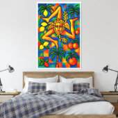 シチリアトリナクリアパブロスタイル キャンバスプリント (インサイチュ (寝室))