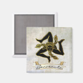 シチリアトリナクリアベンヴェヌート マグネット (正面/裏面)