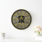 シチリアトリナクリエレガントア金ゴールド銀 ラージ壁時計 (ホーム)