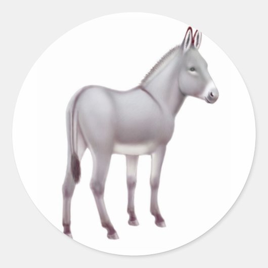 シチリアドンキーステッカー ラウンドシール (正面)