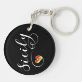 シチリアハート国旗、シチリア キーホルダー (裏面)