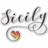 シチリアハート国旗、シチリア シール (正面)