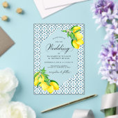 シチリアブルータイルサマーレモンボホ結婚ズ アクリル招待状 (インサイチュ (ウェディング))