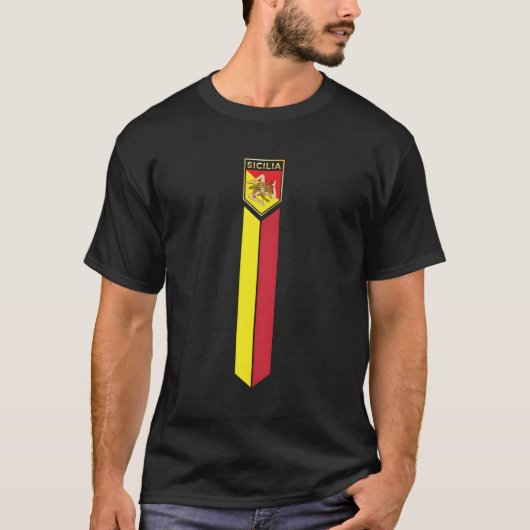 シチリアプライドシチリア国旗のジャージースタイル Tシャツ (正面)