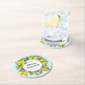 シチリアマジョリカタイルフローラリーレモンガーランド ラウンドペーパーコースター (インサイチュ)