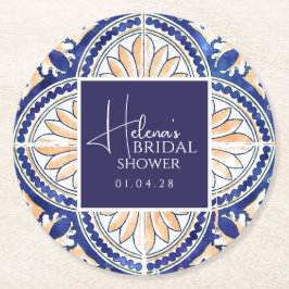 シチリアマジョリカラウンドコースター – レモンテーマ ラウンドペーパーコースター