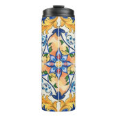 シチリアマジョリカラフルカタイル模様 タンブラー (正面)