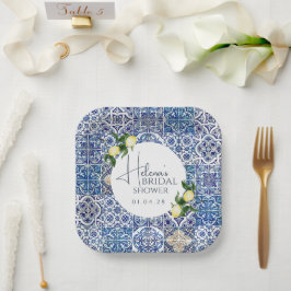 シチリアマジョリカ紙プレート – レモンテーマ ペーパープレート