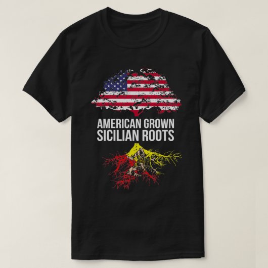 シチリアルーツで栽培されるアメリカ人 Tシャツ (デザイン正面)