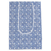 シチリアレモンズブルータイル結婚式の引き出物 ミディアムペーパーバッグ (裏面)