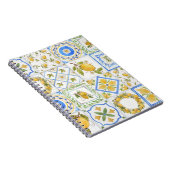 シチリアレモン水彩正方形パターン ノートブック (右側)