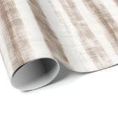 シチリアン織りクリームタンストライプのブライズシャワー ラッピングペーパー (ロールコーナー)