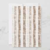 シチリアン サマー クリーム ブラウン ストライプ  ブライズ シャワー 招待状 (裏面)