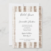 シチリアン サマー クリーム ブラウン ストライプ  ブライズ シャワー 招待状 (正面)