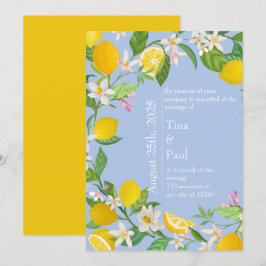 シチリアン メディテレーニアンブルー レモン ウェディング 招待状