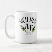 シチリア人そのもの - 諦めろ - おかしい遺産 コーヒーマグカップ (左)