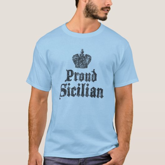 シチリア人男性Tシャツ プライドを込めて Tシャツ (正面)