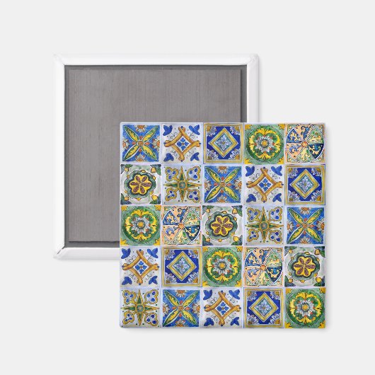 シチリア伝統的セラミック冷凍機磁石 マグネット (正面/裏面)