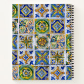 シチリア伝統的ンセラミックタイルパターン ノートブック (裏面)