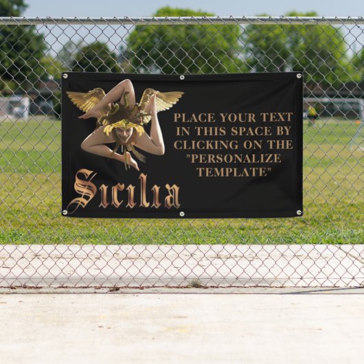 シチリア商業用標識バナー(パーソナライズ可能) 横断幕 (インサイチュ)