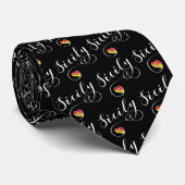 シチリア国旗のハート、シチリア ネクタイ (ロール)