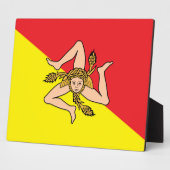 シチリア国旗のプラーク フォトプラーク (側面)