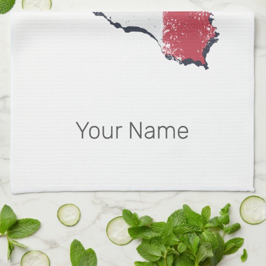 シチリア国旗イタリアレトロマップヴィンテージ土産 キッチンタオル (折り畳み)