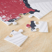 シチリア国旗イタリアレトロマップヴィンテージ土産 ジグソーパズル (側面)