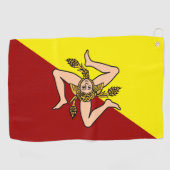 シチリア国旗（イタリア） ゴルフタオル (横)