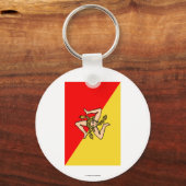シチリア国旗 キーホルダー (正面)