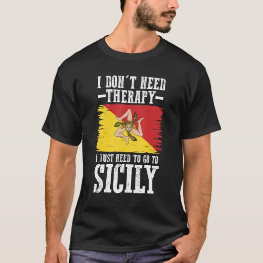 シチリア国旗 Tシャツ (正面)