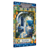 シチリア地中海のの柑橘類の青いタイル クリップボード (右)