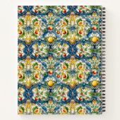 シチリア地中海のの柑橘類の青いタイル ノートブック (裏面)